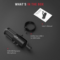 XLR USB Podcast Dynamic Microphone for Streaming Tank3 FIFINE XLR USB Studio