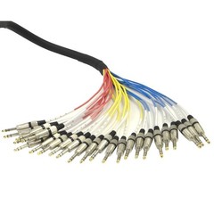 Seismic Audio – SASRT-24×25-24 Channel 1/4″ TRS 25 Foot – 24 Channel, Gold