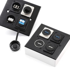 D-Type Module Panel Mount Coupler CAT6A/6/5E USB3.0/2.0 Multiple Data Interfaces