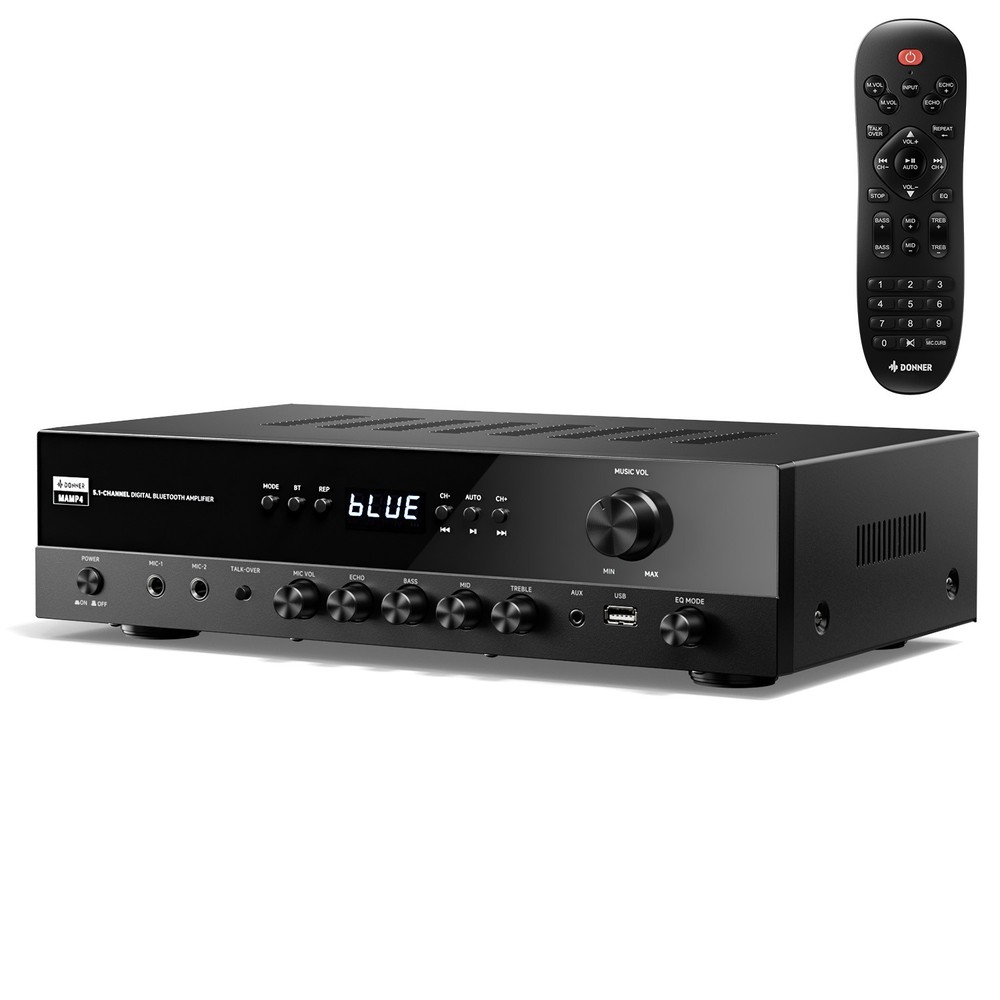 Donner MAMP4 Stereo Receivers 5.1 Channel Audio Amplifier 60W/4R & 25W×3 RMS
