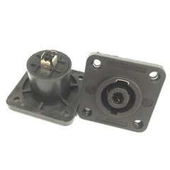 2 NL4MPR Female SpeakON Connector Square Configuration 4 Pin 40×40 Plastic Panel