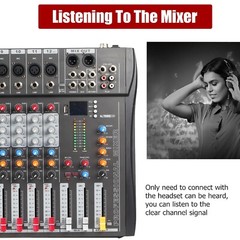 Pro Power Mixer 12 Channel Audio Mixing Console 16 DSP w/USB 110-220V Bluetooth