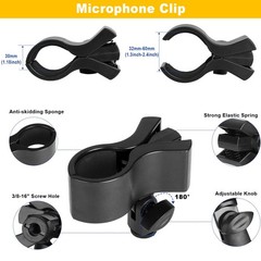 Microphone Stand,50 cm Long Flexible Gooseneck Arm Desktop Clamp Mount,Univer…