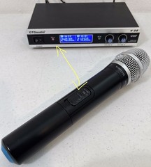 GTD Audio 2 Channel VHF Handheld Wireless Microphone System V-28 + 2 Microphones