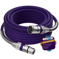 Premium 20ft XLR Male to Female Mic Cable, Heavy Duty 22AWG OFC, Shielded, Zi…