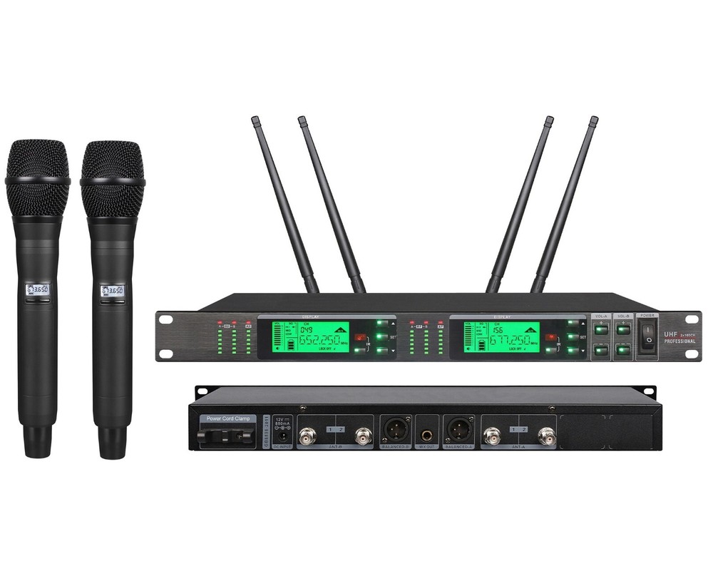True Diversity Stage Performance Wireless Microphone Set for Shure UR4D Cordless