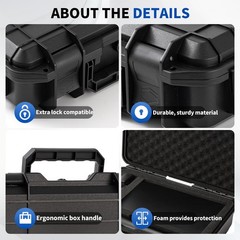 Microphone Carrying Storage Hard Case+ Custom Foam（Pre-cut Mic Slot & DIY Foa…