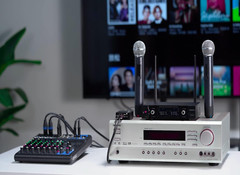 Wireless Microphone System with Case, Metal UHF Dual Handheld 20 Channels Profes