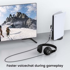 USB to 3.5mm Jack Audio Adapter 0.65Feet/20cm, External Sound Card Support Mi…
