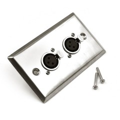 Dual XLR Plugs and Plates Audio Speakers Dual XLR Female Connectors Stainless…