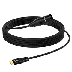 USB C to XLR Cable 15 FT, Unidirectional Type C Male 15FT, Grey