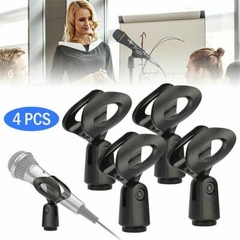 4/8x Universal Microphone Clip Adjustable Mic Clip Holder for Wireless Mic Stand