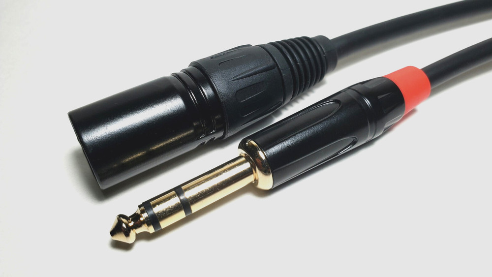6ft XLR to 1/4″ TRS Balanced Patch Cable With Gold Plated Connector