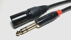 6ft XLR to 1/4″ TRS Balanced Patch Cable With Gold Plated Connector