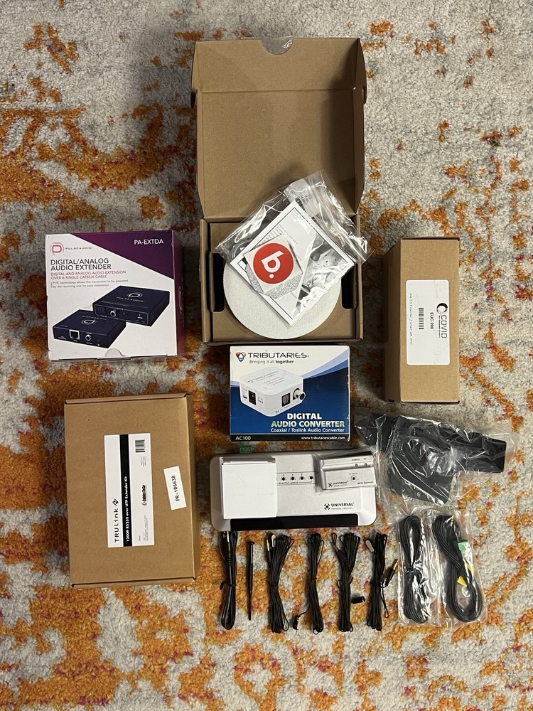 Biamp Parle Microphone TCM-XEX W/Misc Audio Video Lot