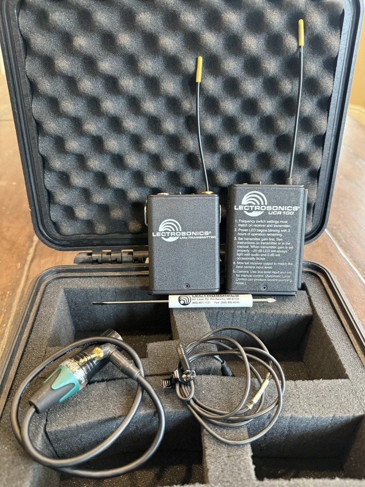 Lectrosonics UCR 100 UHF Receiver & Transmitter , M152 Lavaliere, Pelican Case