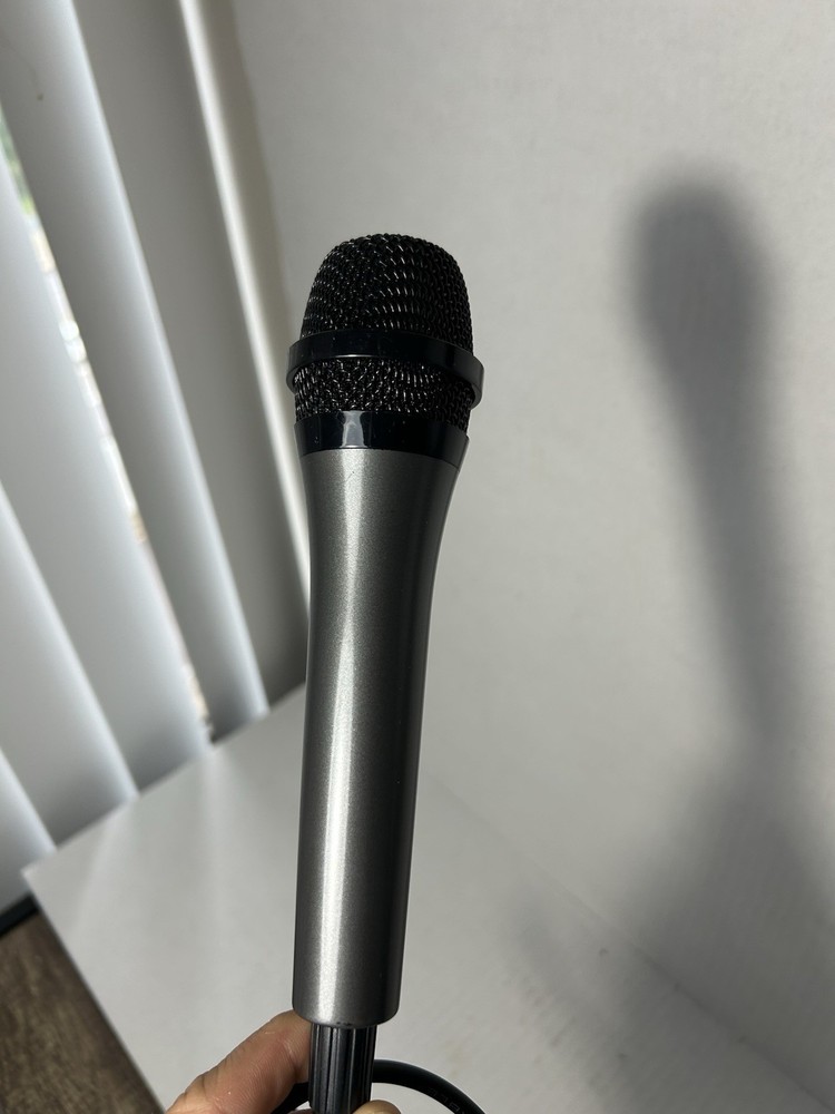 Wired Handheld/Stand-Held Microphone w/ On-Off Switch, 1/4 in TS Plug, Gray