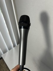 Wired Handheld/Stand-Held Microphone w/ On-Off Switch, 1/4 in TS Plug, Gray