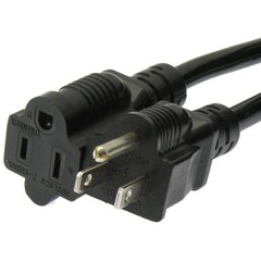 10 Ft. Outlet Saver Black NEMA 5-15P to 5-15R 16/3 Power Extension Cord