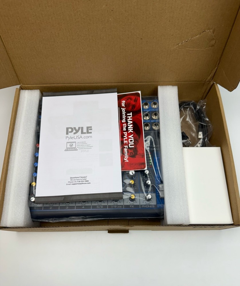 Pyle PMXU83BT Bluetooth Pro Audio DJ Sound Mixer 8 Channels
