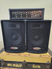 Harbinger HA60 PA System – Mixer + Speakers – 60W – Missing Cables – Tested