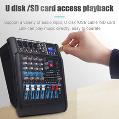4channel power amplifier mixer, 16 types of DSP effects, Bluetooth, USB interfae