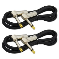 2,3ft 1/4 to 6.35 mm TS right angle audio sound speaker wire SPEAKON DJ cable