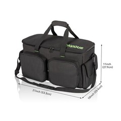 Saviour DJ Cable File Bag, Detachable Padded Bottom and Dividers, Travel Gig