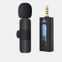 Lavalier Wireless Microphone Audio Video Recording Mini Mic For Android/iphone