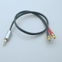 3.5mm Stereo TRS Plug to 2xDual Microdot Female Cable ForMicrophone Preamplifier