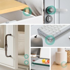 64pcs Cabinet Door Bumpers Clear Self Adhesive，0.5inch Diameter Rubber Dots f…