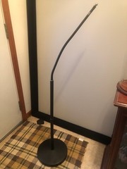 MICROPHONE GOOSENECK STAND & BASE PLATE BLACK WEIGHTED 11″ WIDE with BALL MOUNT