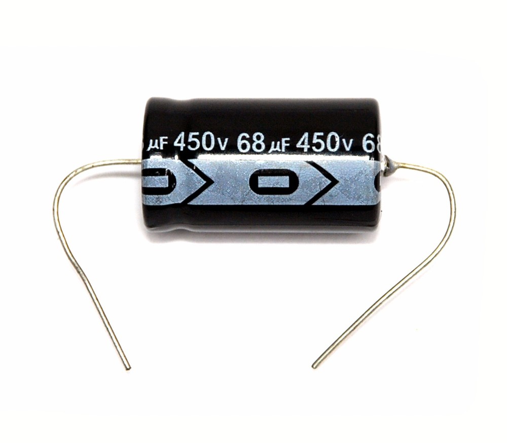 5pc Electrolytic Capacitor GHA Axial 2000hr +105℃ RoHS 68uF 450V φ18x31mm SC