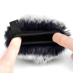 Microphone Windscreen, Furry Windscreen Muff Wind Cover + Foam Microphone Win…