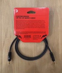 D’Addario Custom Series Audio Cable 3 Feet 1/8” to 1/8” 0.914m NEW
