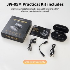 JOYO 2.4G Wireless Live Streaming Microphone System Rechargeable Lightning Port