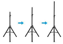 Pair Rockville SS6 Universal 35MM Tripod DJ PA Speaker Stands+Carry Bag Portable