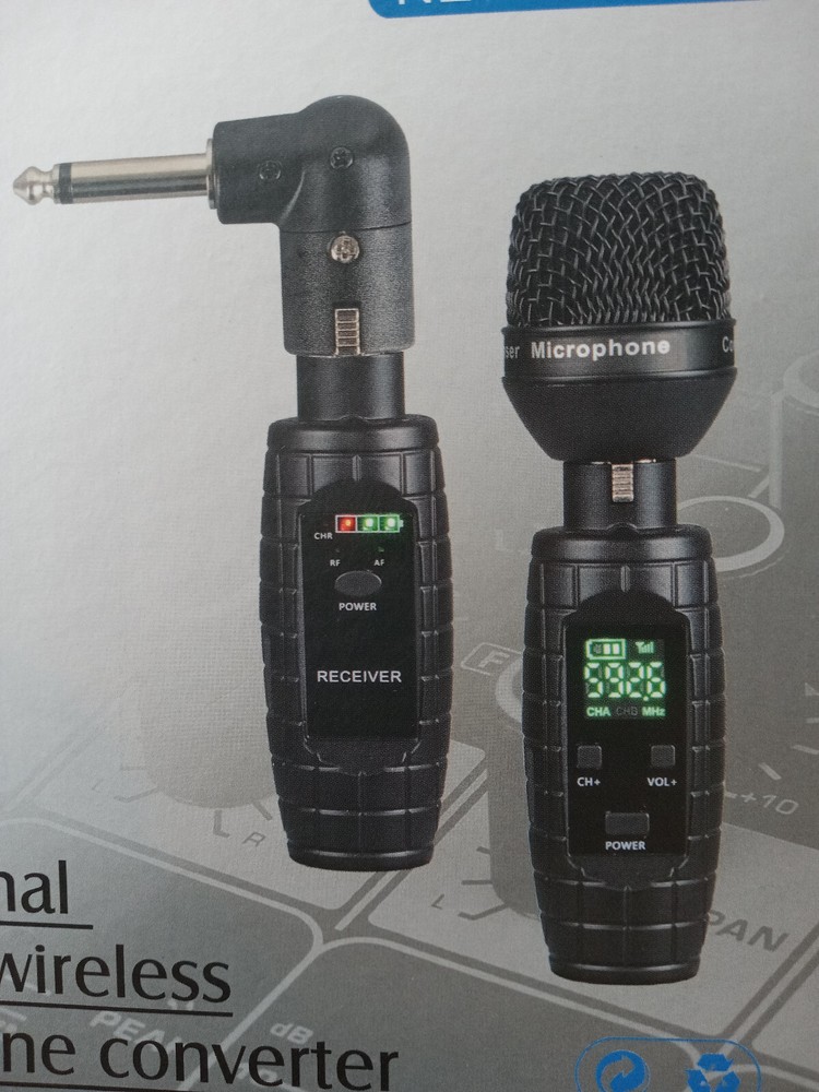 SHS Audio Universal Wired Mic to Wireless Mic Converter, UHF, MPN SWMA-500