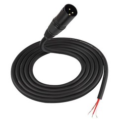 XLR Cable 2M – XLR Male Pigtail Bare Wire Open End Gold Plated Connector for …