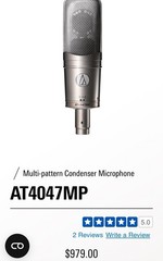 Audio-Technica AT4047MP 40 Series Brand New Unopened Box