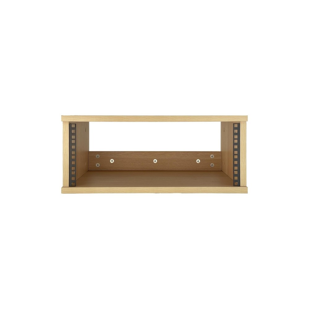 4U Wooden Desktop Studio Rack, Standard Rack for Equipment in Golden Oak Fini…