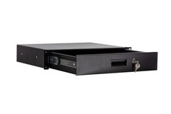 Elite Core 2u Space Deep ATA Rack Case Drawer with Lock & Keys -Black