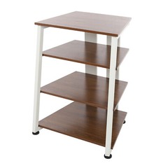 4-Tier AV Media Stereo Stand Console With Storage Shelves Holder Load 110.23lbs