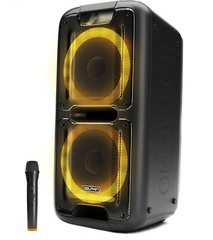 Dolphin SP-2100RBT Dual 10″ Portable Karaoke Speaker System w/ Microphone