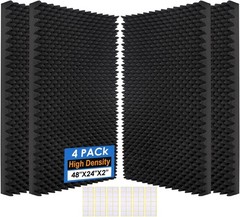 Fire-Retardant Acoustic Panels 48x24x2 Inches – Safe & Stylish Soundproofing
