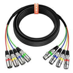 EBXYA 15ft 4 Channel Snake – Premium XLR Male to Female Snake Cable for Live,…