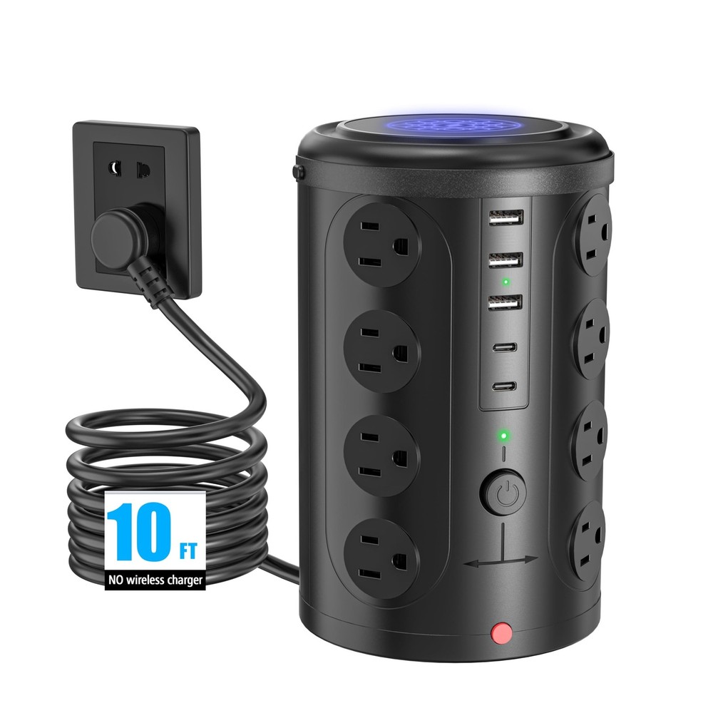 Power Strip Surge Protector Tower with 16 Outlets and 5 USB Ports (2 USB-C), …