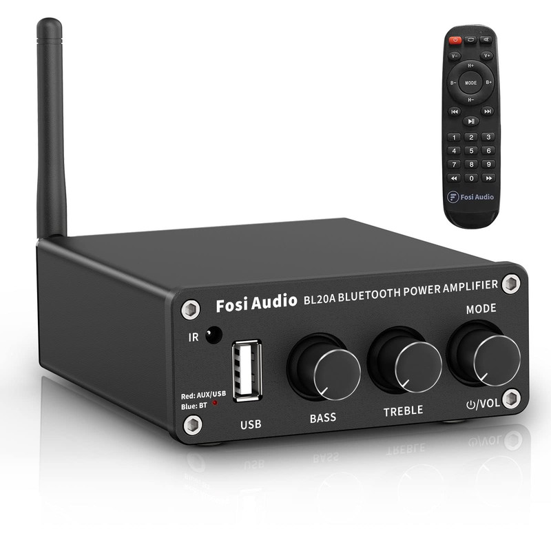Fosi Audio Bl20A 200W Bluetooth 5.0 Home Audio Stereo Amplifier Hi-Fi Mini