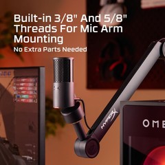 HyperX SoloCast 2 USB Gaming Microphone, USB~C, 24~bit/96kHz, Black