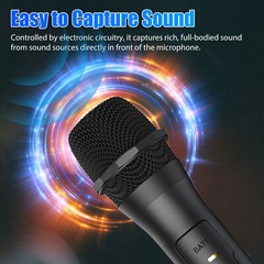 2PCS Wireless VHF Microphone Professional Handheld Mic System Karaoke w/Receiver